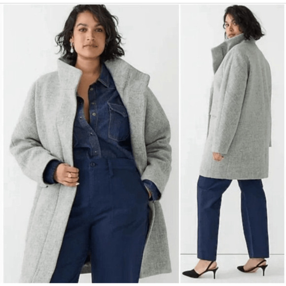 J.Crew Italian Stadium Cloth Nello Gori Wool Coat in Gray - Picture 1 of 10